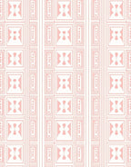 Geometric Soft Pink Nested Rectangles Rug