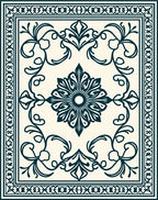 Classic Floral And Border Design Rug
