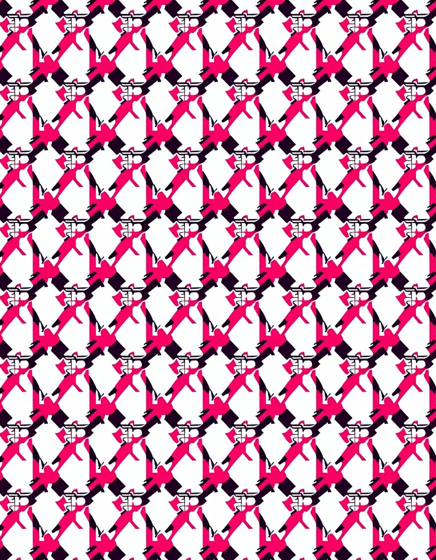 Hot Pink Bold Graphic Pattern Rug