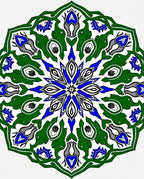 Ornate Symmetrical Mandala Pattern Rug