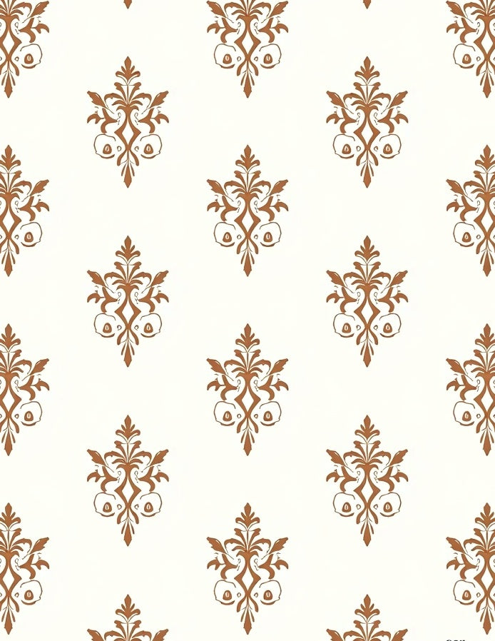 Classic Damask Floral Repeat Pattern Rug