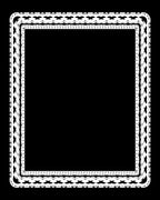 White Geometric Edged Frame Rug