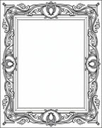 Art Nouveau Floral Swirl Frame Design Rug