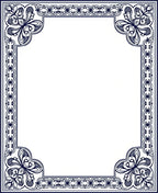 Ornate Scrollwork And Leaf Border Rug