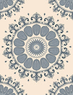 Ornate Floral Mandala Pattern Rug