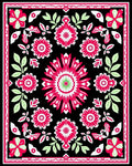 Vibrant Floral Pattern Accent Rug
