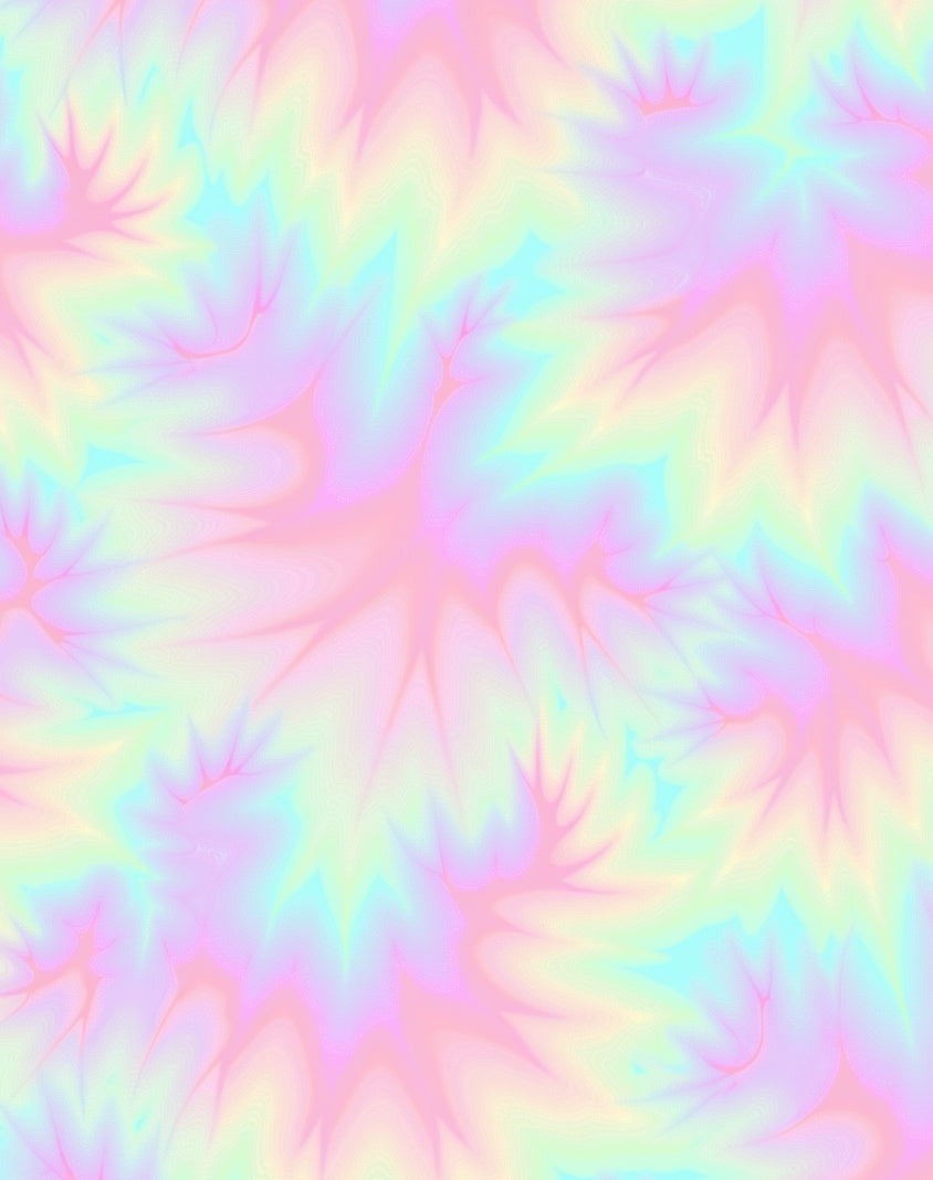 Pastel Tie Dye Starburst Pattern Rug