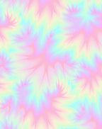 Pastel Tie Dye Starburst Pattern Rug