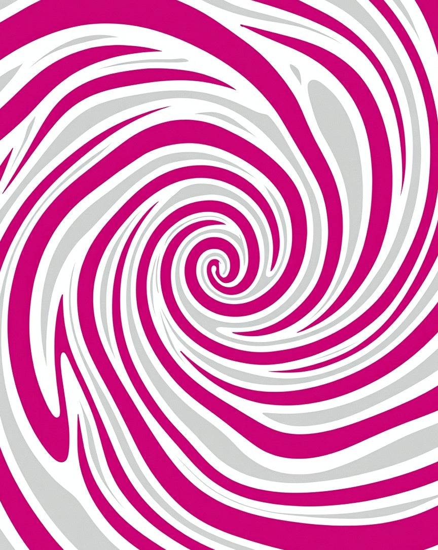 Magenta White Swirl Pattern Rug