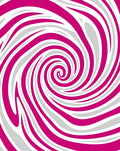 Magenta White Swirl Pattern Rug