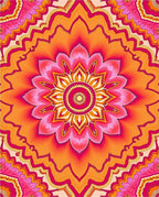 Vibrant Floral Mandala Pattern Rug
