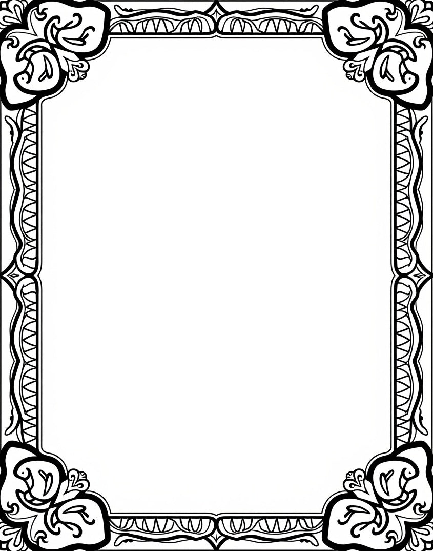 Elegant Black And White Floral Design Rug