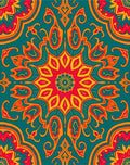 Bold Floral Mandala Inspired Pattern Rug