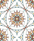 Colorful Floral Medallion Motif Rug