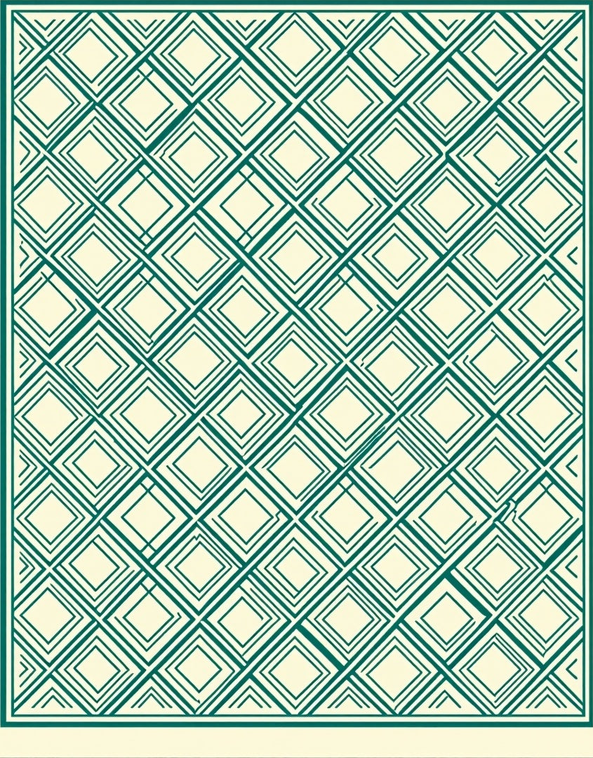 Diamond Pattern Geometric Design Rug