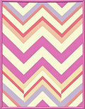 Pastel Chevron Pattern Modern Design Rug