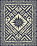 Intricate Starburst Geometric Lattice Design Rug