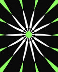 Radiant Starburst Black Lime Rug