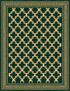 Elegant Geometric Interlocking Pattern Rug