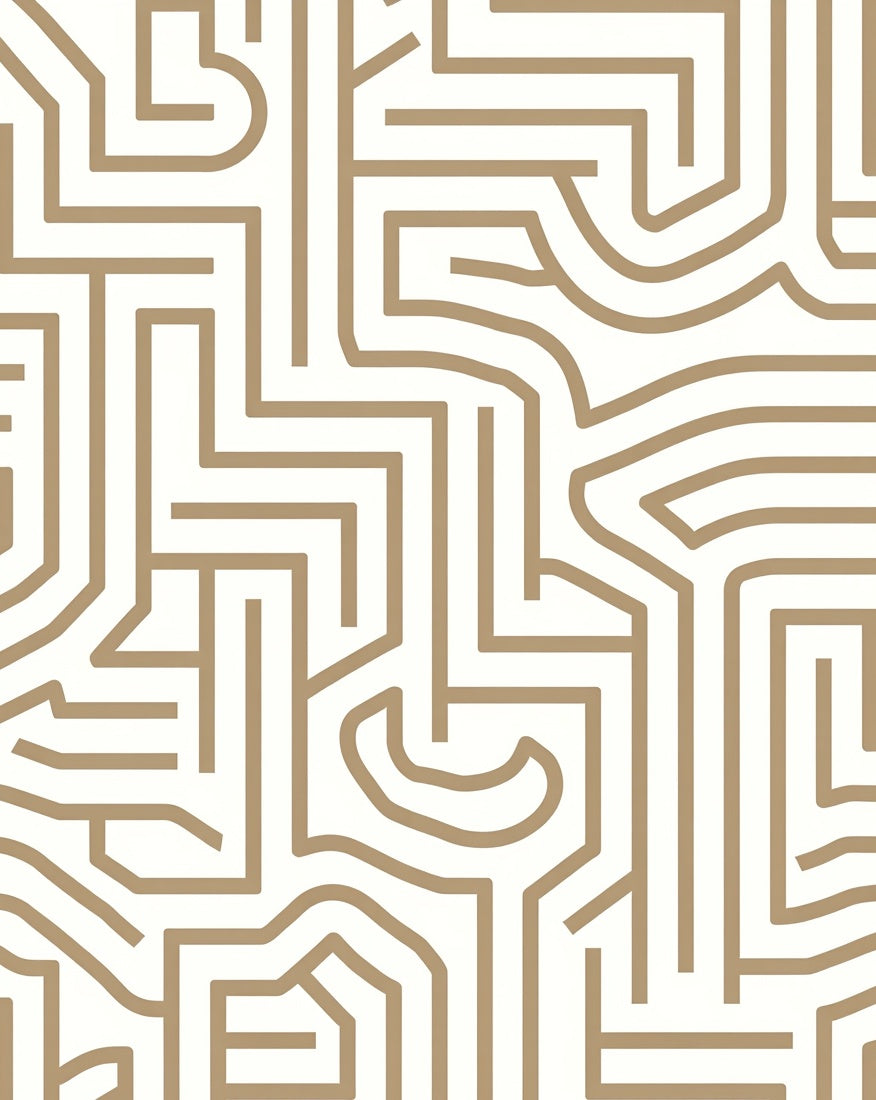 Abstract Geometric Lines Pattern Rug
