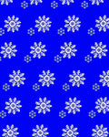 Cool Blue Snowflake Cluster Rug