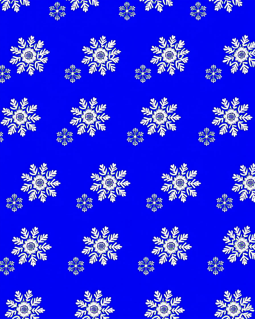 Cool Blue Snowflake Cluster Rug