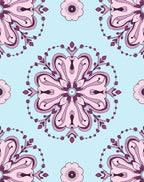Ornate Floral Mandala Pattern Rug