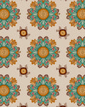 Floral Mandala Patterned Textile Rug