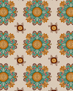 Floral Mandala Patterned Textile Rug