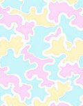 Abstract Pastel Blob Pattern Rug