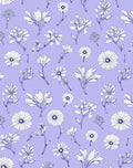 Delicate Floral Outline Pattern Rug