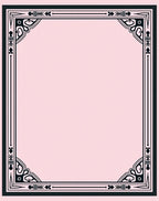 Elegant Black Pink Floral Border Design Rug