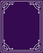 Art Deco Inspired White Border Rug