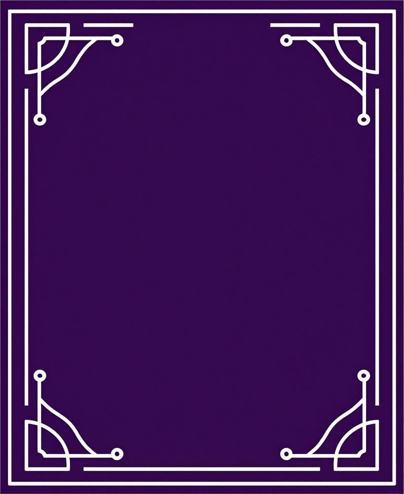 Art Deco Inspired White Border Rug