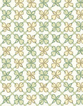 Pale Green Floral Lattice Pattern Rug