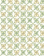 Pale Green Floral Lattice Pattern Rug