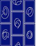 Abstract Swirl Blue White Pattern Rug