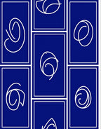 Abstract Swirl Blue White Pattern Rug