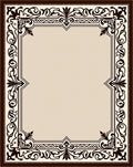 Elegant Arabesque Border Pattern Rug