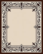 Elegant Arabesque Border Pattern Rug