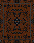 Baroque Floral Inky Indigo Rug