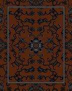 Baroque Floral Inky Indigo Rug