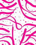 Vibrant Pink Swirls Dot Pattern Rug