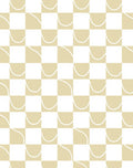 Dashed Curve Checkerboard Design Rug