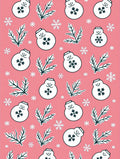 Winter Snowman Branch Coral Backdrop Rug