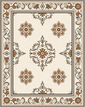 Classic Floral Medallion Border Rug
