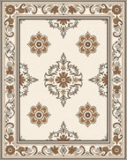 Classic Floral Medallion Border Rug