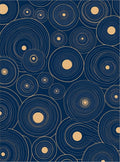 Concentric Circles Modern Geometric Design Rug
