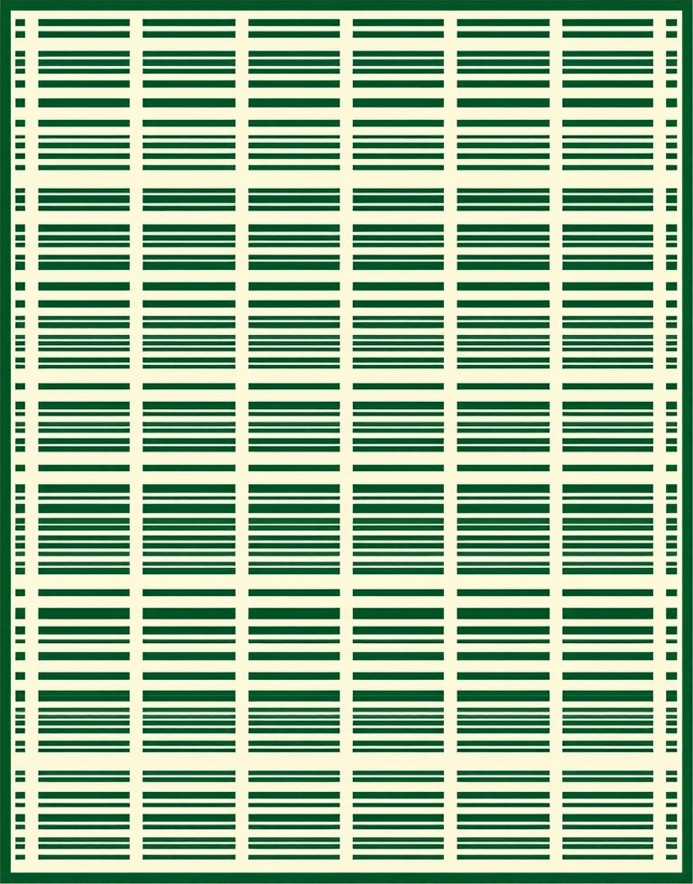 Grid Pattern With Horizontal Lines Rug