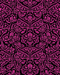 Bright Pink Floral Damask Pattern Rug